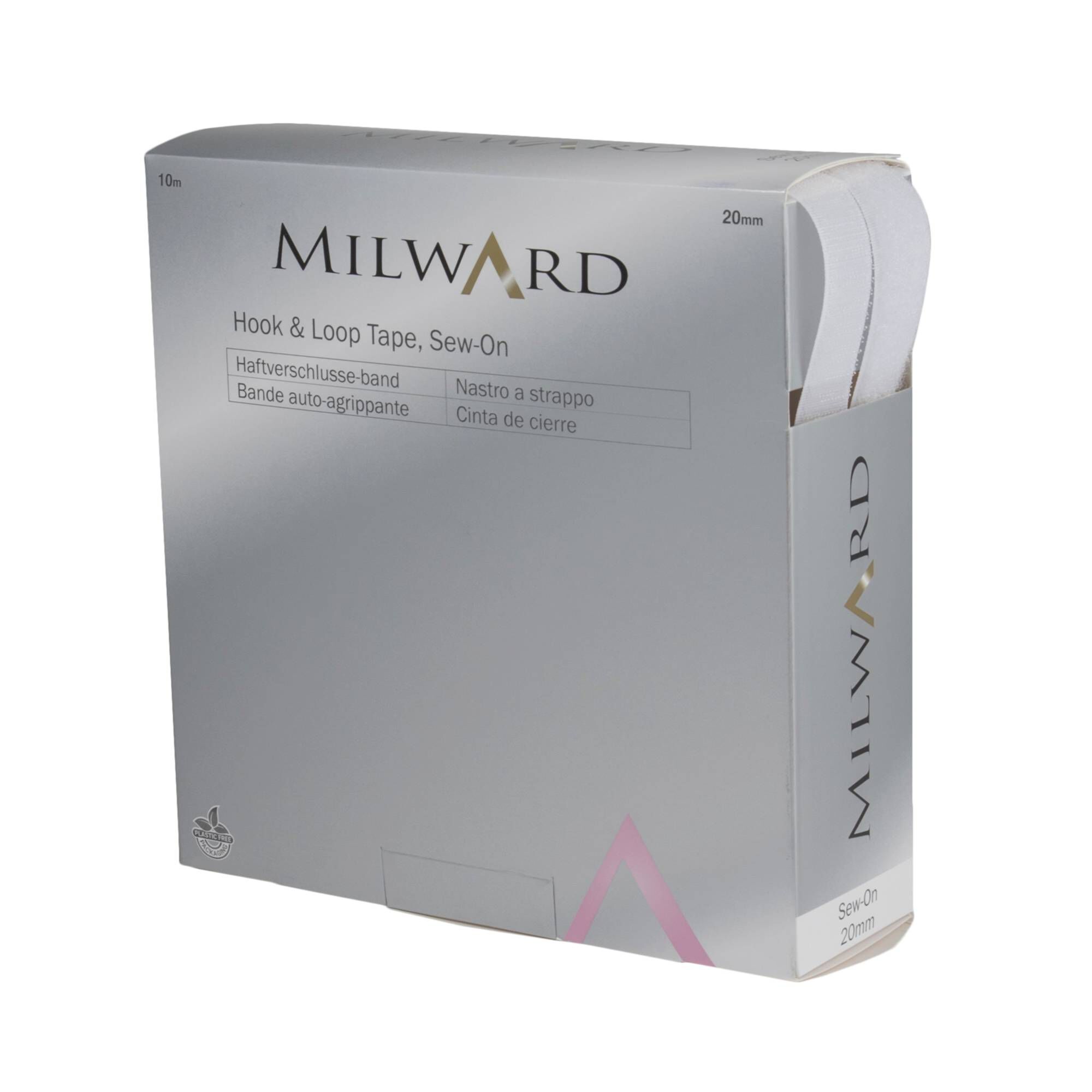 Milward White 20mm Sew-On Hook and Loop Tape by the Metre 1 Milward White 20mm Sew-On Hook and Loop Tape by the Metre