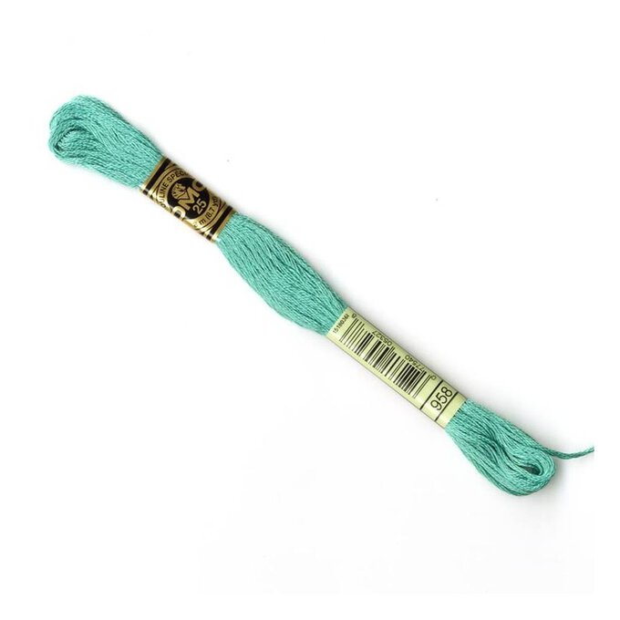 DMC Green Mouline Special 25 Cotton Thread 8m (958) 1 DMC Green Mouline Special 25 Cotton Thread 8m (958)