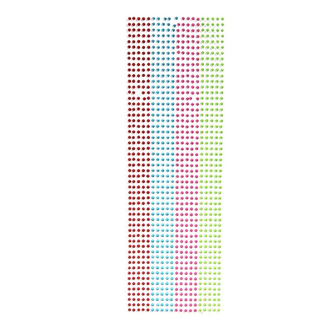 Mixed Neon Adhesive Gems 3mm 1080 Pack 2 Mixed Neon Adhesive Gems 3mm 1080 Pack