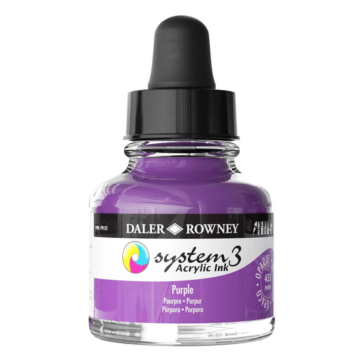 Daler-Rowney System3 Purple Acrylic Ink 29.5ml 1 Daler-Rowney System3 Purple Acrylic Ink 29.5ml