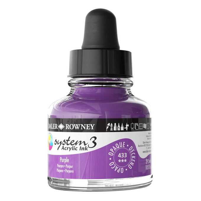 Daler-Rowney System3 Purple Acrylic Ink 29.5ml 2 Daler-Rowney System3 Purple Acrylic Ink 29.5ml