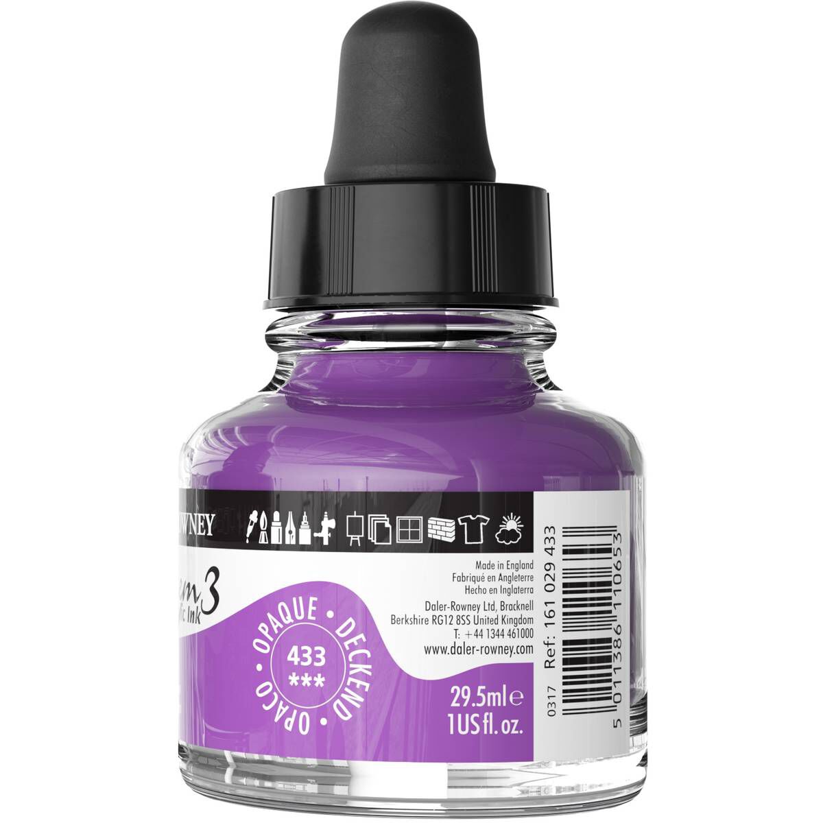 Daler-Rowney System3 Purple Acrylic Ink 29.5ml 3 Daler-Rowney System3 Purple Acrylic Ink 29.5ml