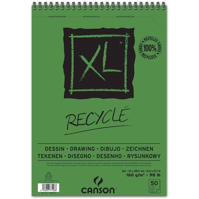 Canson XL Recycled Drawing Paper A4 50 Sheets 1 Canson XL Recycled Drawing Paper A4 50 Sheets