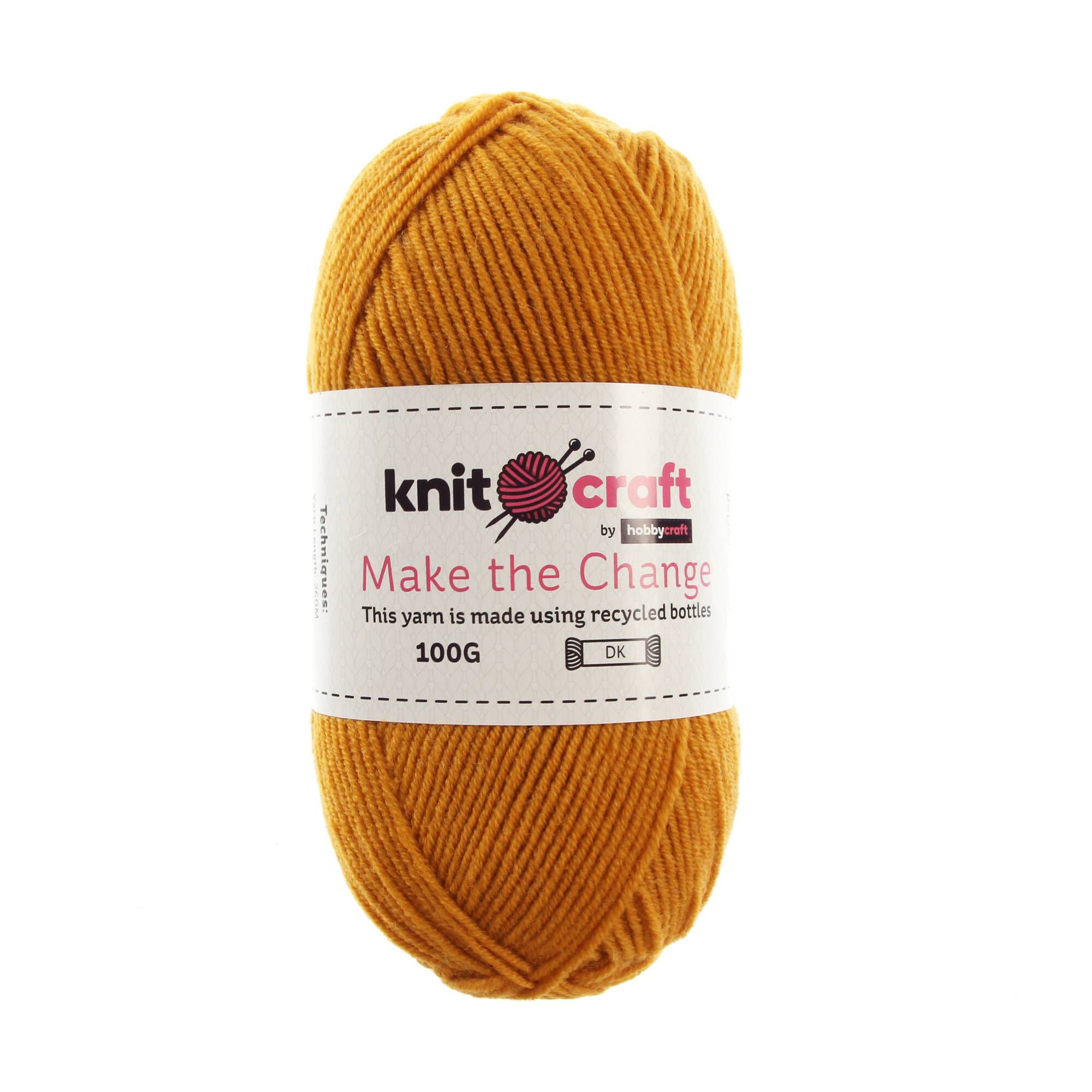 Knitcraft Mustard Make the Change DK Yarn 100g 1 Knitcraft Mustard Make the Change DK Yarn 100g