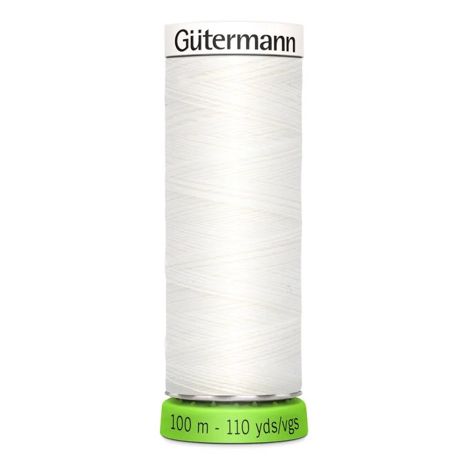 Gutermann White Sew All Recycled rPET Thread 100m (800) 1 Gutermann White Sew All Recycled rPET Thread 100m (800)