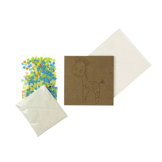 Giraffe Mosaic Coaster Kit 2 Giraffe Mosaic Coaster Kit