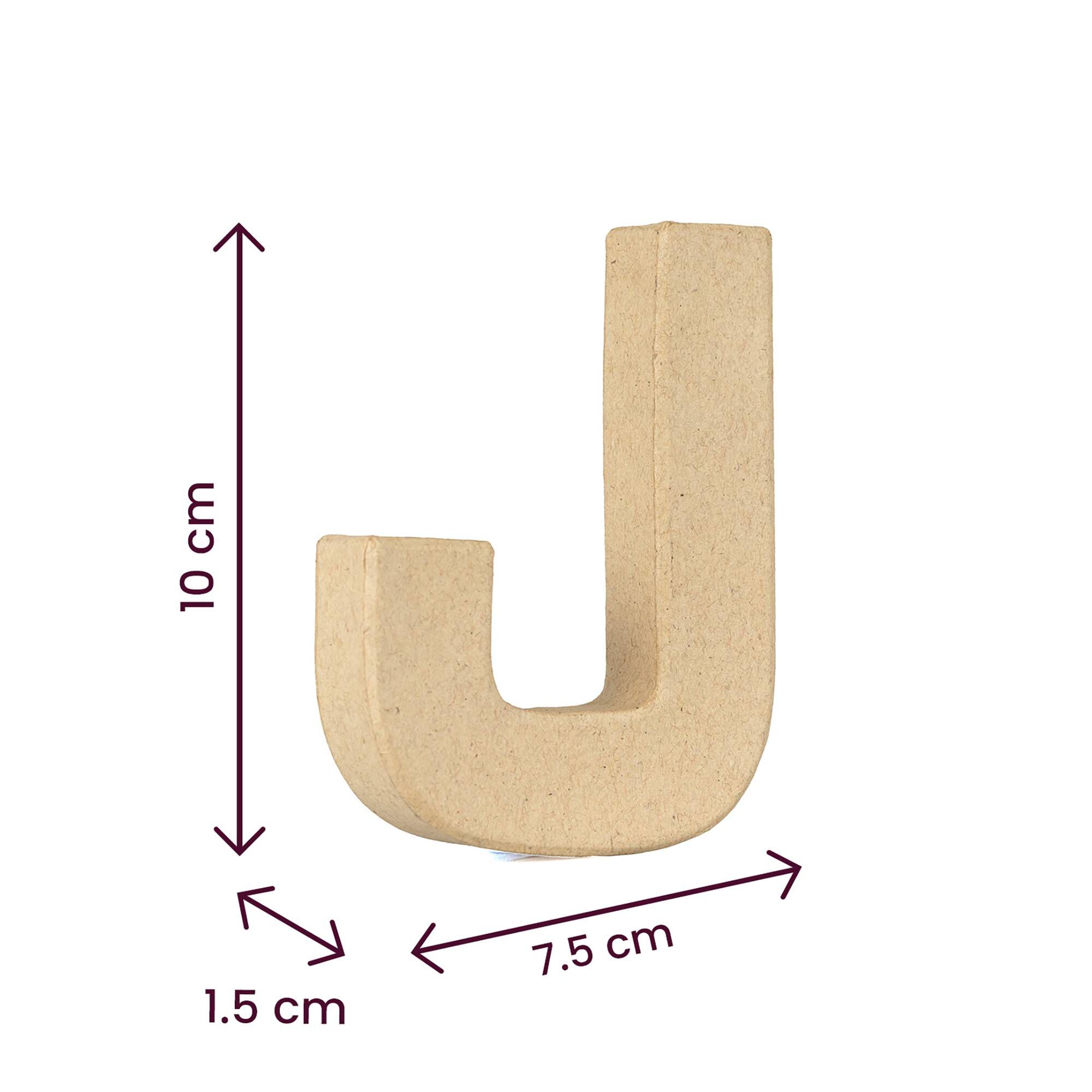 Mini Mache Letter J 10cm 4 Mini Mache Letter J 10cm