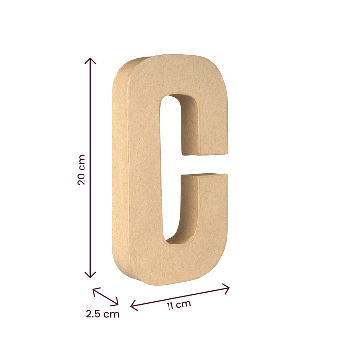 Mache Letter C 20cm 5 Mache Letter C 20cm