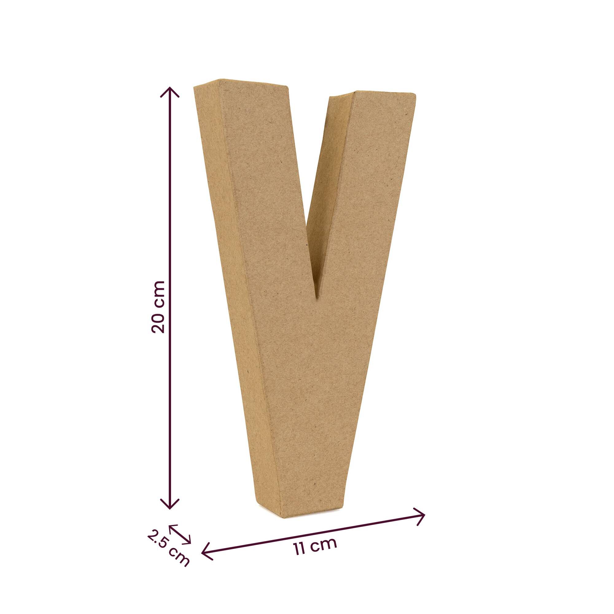 Mache Letter V 20cm 5 Mache Letter V 20cm