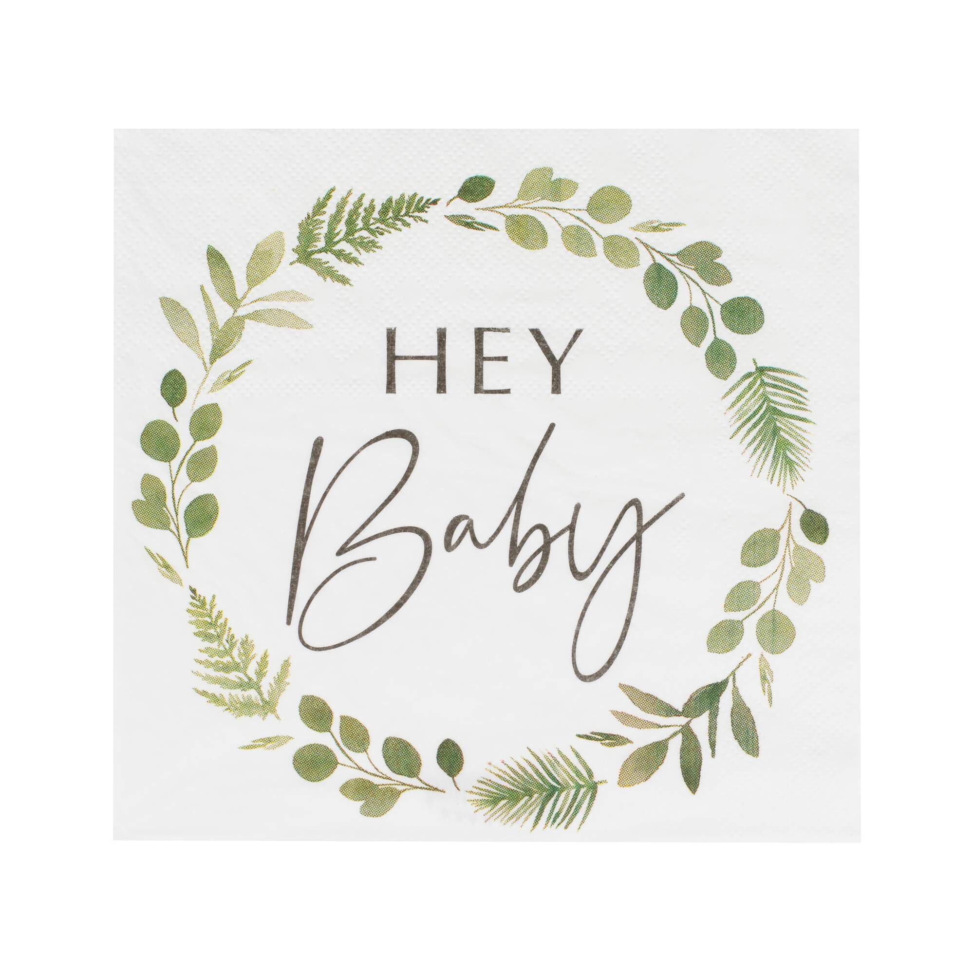 Ginger Ray Hey Baby Botanical Napkins 16 Pack