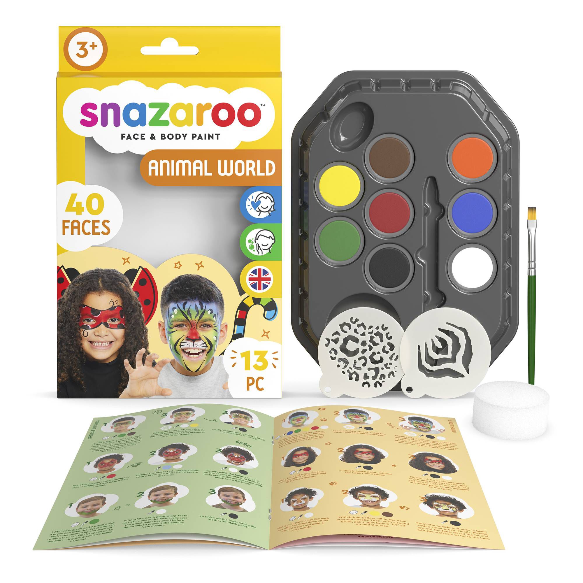 Snazaroo Animal World Face Paint Kit 2 Snazaroo Animal World Face Paint Kit
