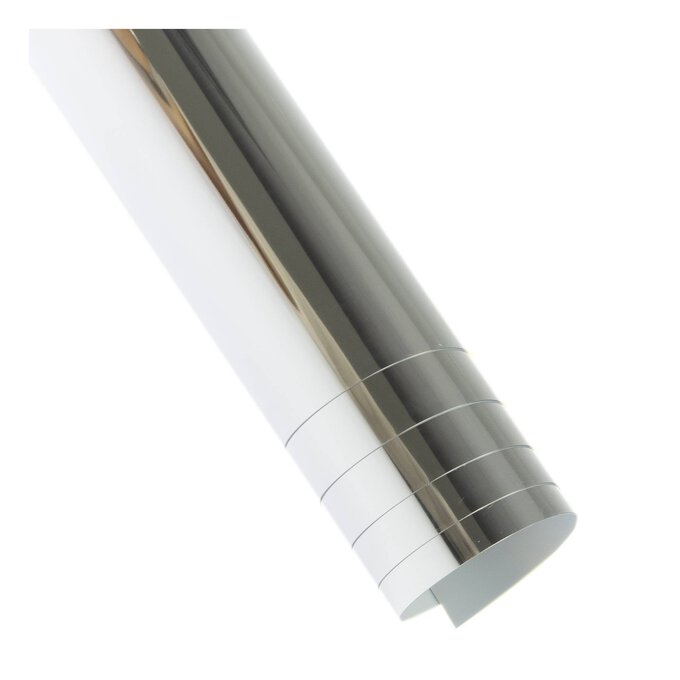 Metallic Silver PU Iron-On Vinyl 12 x 24 Inches 4 Metallic Silver PU Iron-On Vinyl 12 x 24 Inches