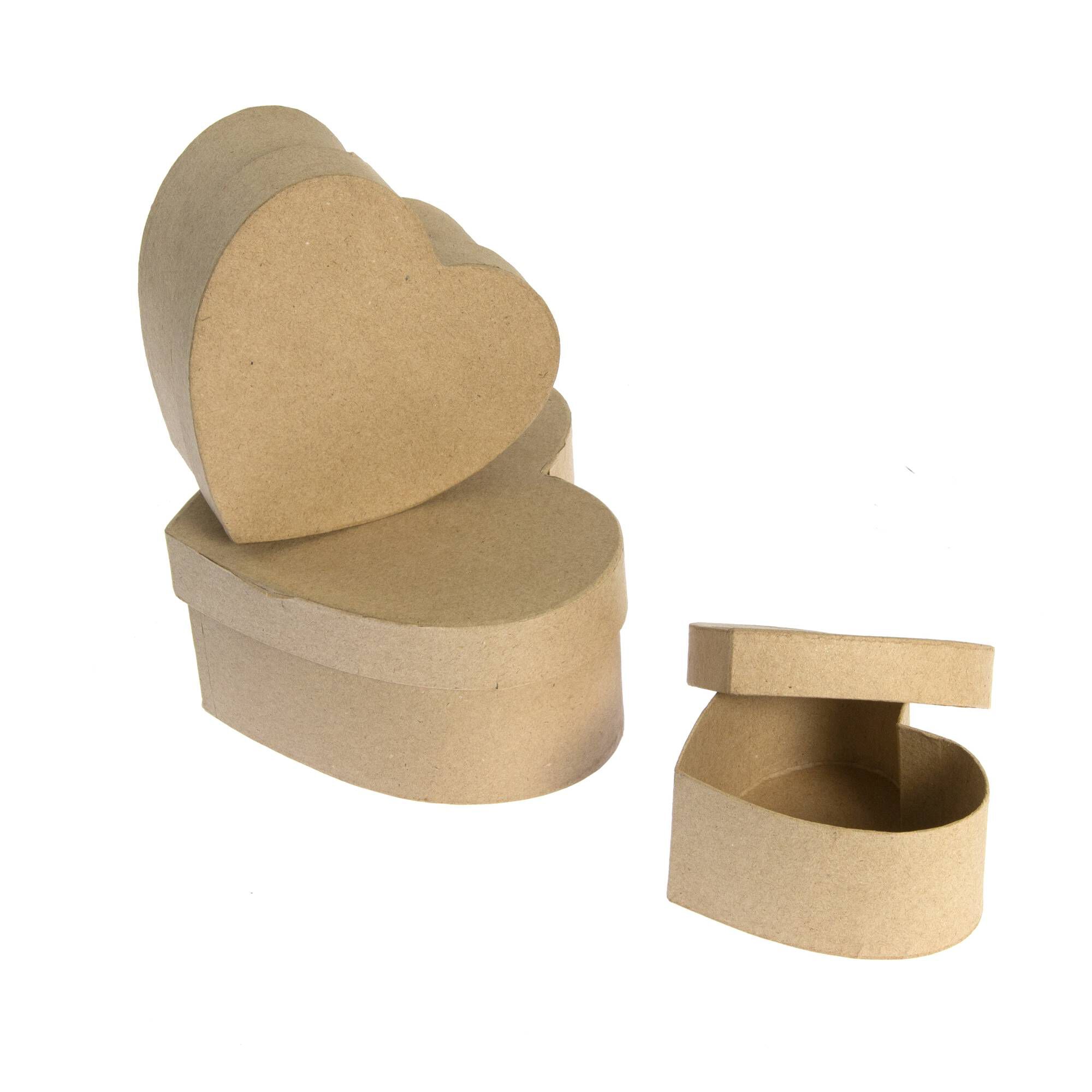 Mache Heart Nesting Boxes 3 Pack