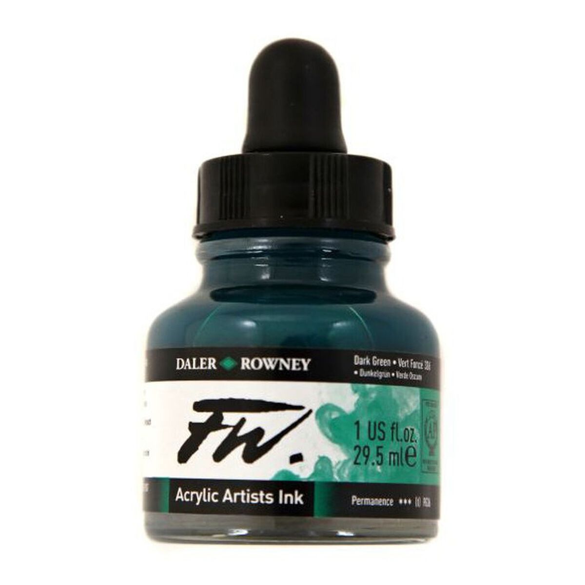 Daler-Rowney Dark Green FW Artists Ink 29.5ml 1 Daler-Rowney Dark Green FW Artists Ink 29.5ml