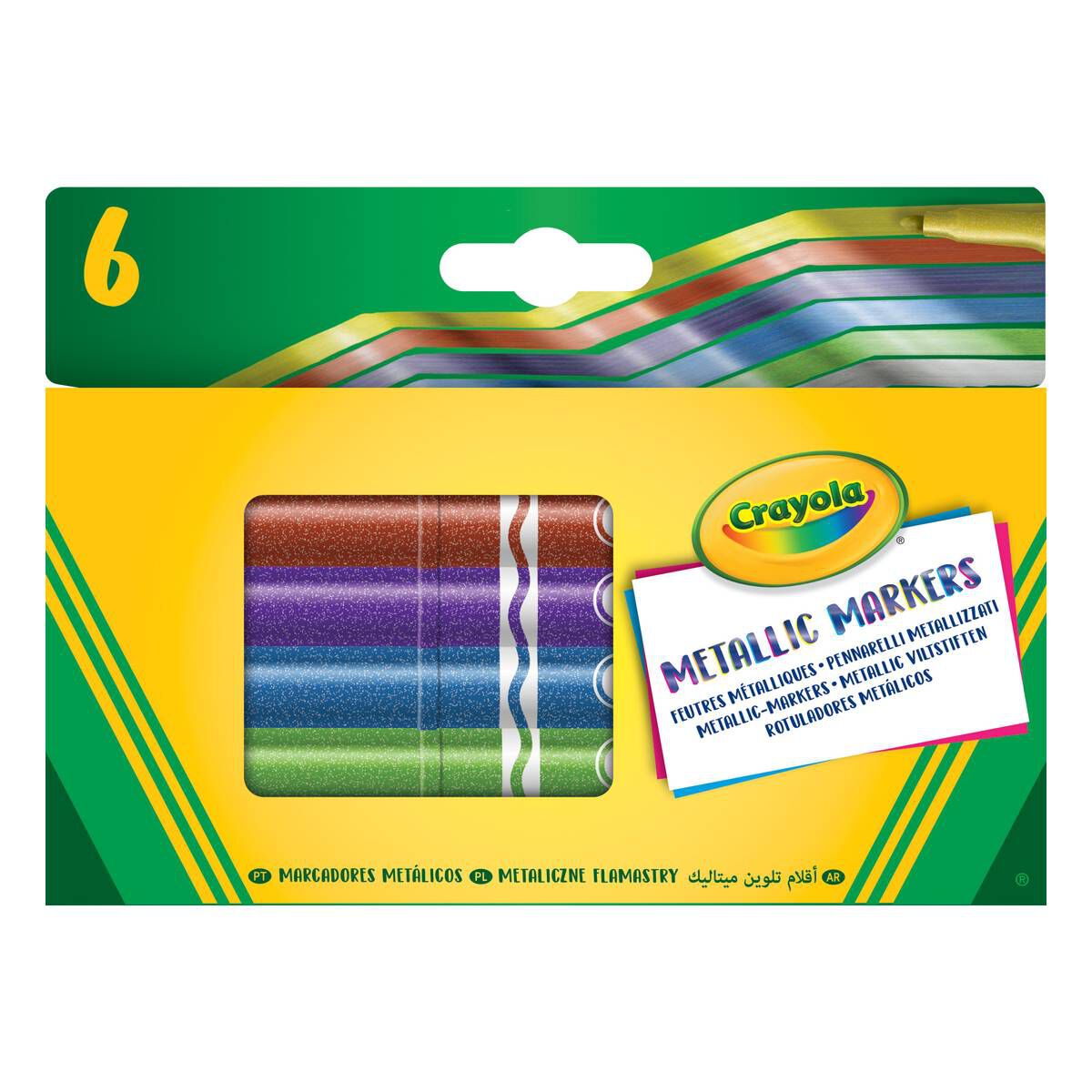 Crayola Metallic Markers 6 Pack 1 Crayola Metallic Markers 6 Pack