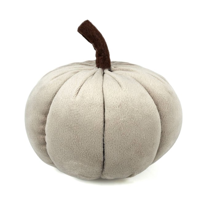 Grey Plush Pumpkin 12cm