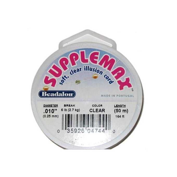 Beadalon Supplemax Clear Illusion Cord 0.25mm x 50m