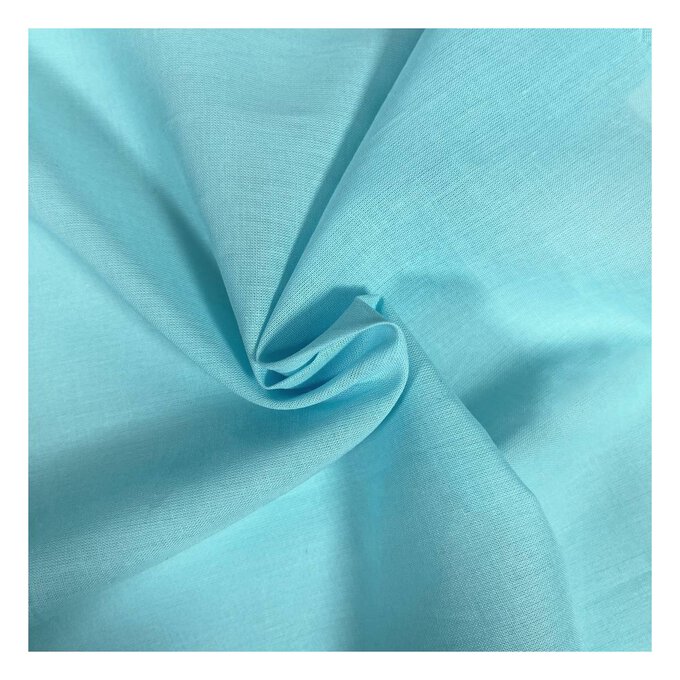 Turquoise Lawn Cotton Fabric by the Metre 1 Turquoise Lawn Cotton Fabric by the Metre