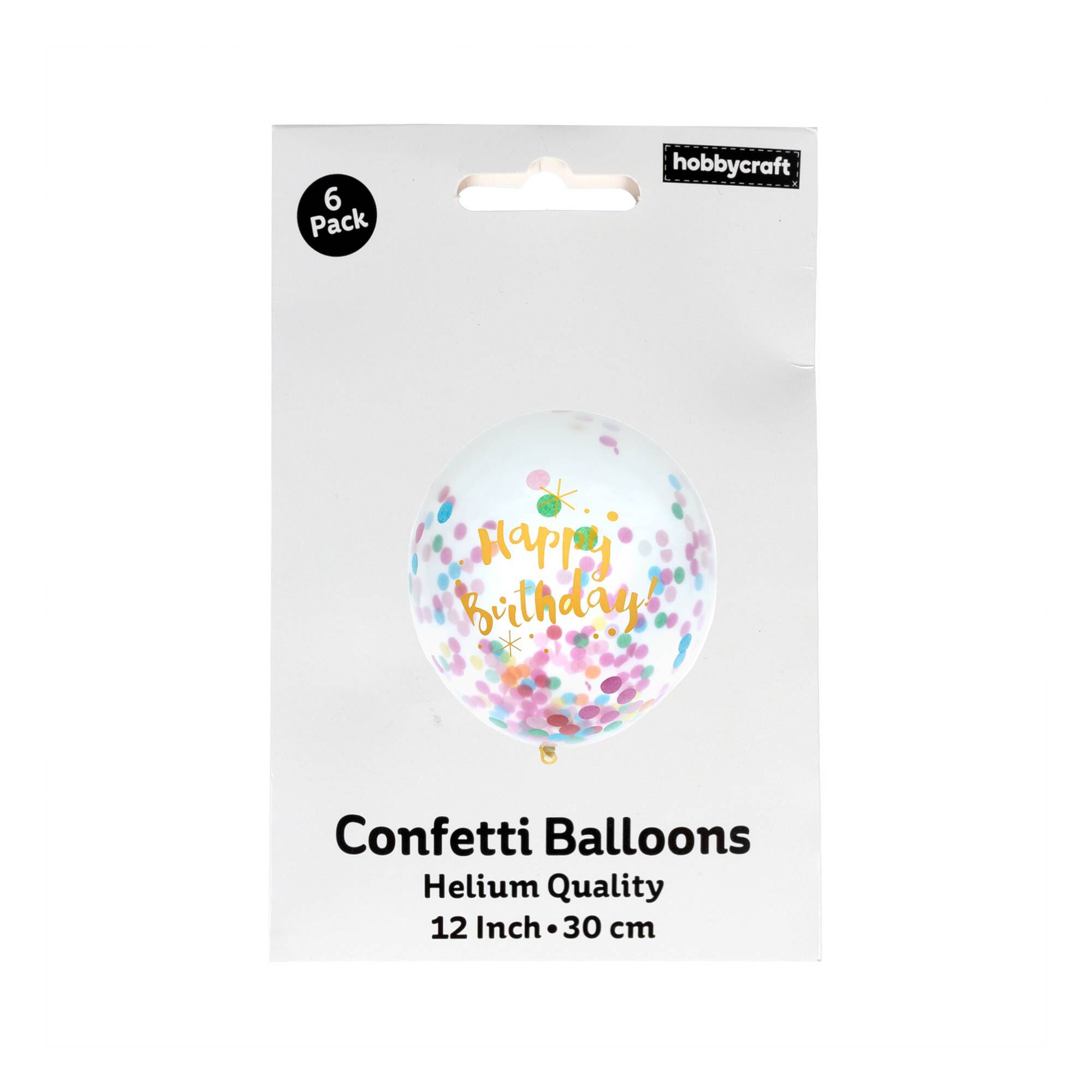 Bright Happy Birthday Confetti Balloons 6 Pack 3 Bright Happy Birthday Confetti Balloons 6 Pack