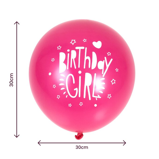 Pink Happy Birthday Latex Balloons 10 Pack 2 Pink Happy Birthday Latex Balloons 10 Pack