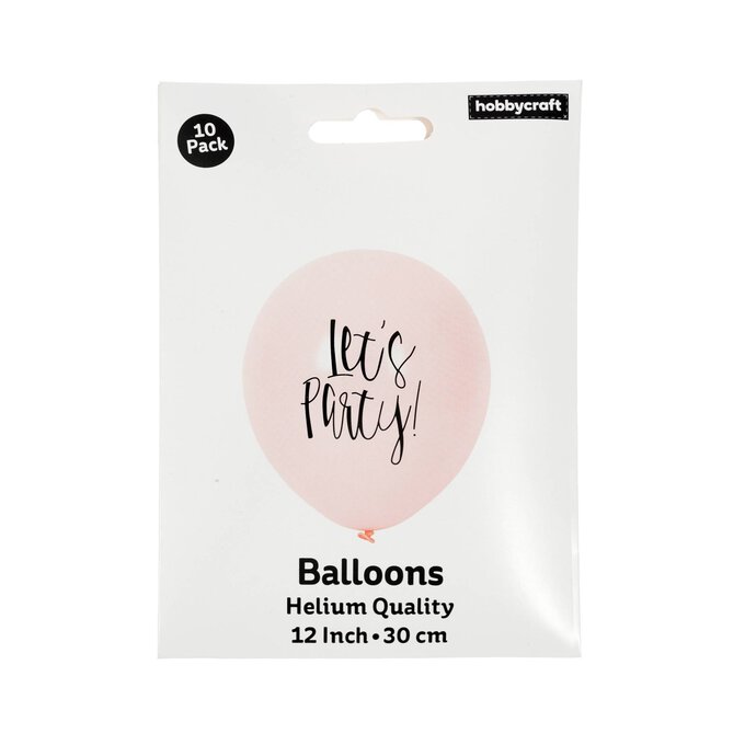 Pink Let’s Party Latex Balloons 10 Pack 3 Pink Let’s Party Latex Balloons 10 Pack