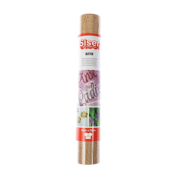Siser Old Gold Glitter Heat Transfer Vinyl 30cm x 50cm 1 Siser Old Gold Glitter Heat Transfer Vinyl 30cm x 50cm
