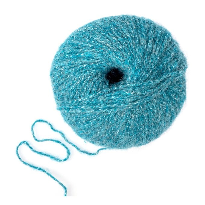 Knitcraft Turquoise Disco Daydream Chunky Yarn 50g 3 Knitcraft Turquoise Disco Daydream Chunky Yarn 50g