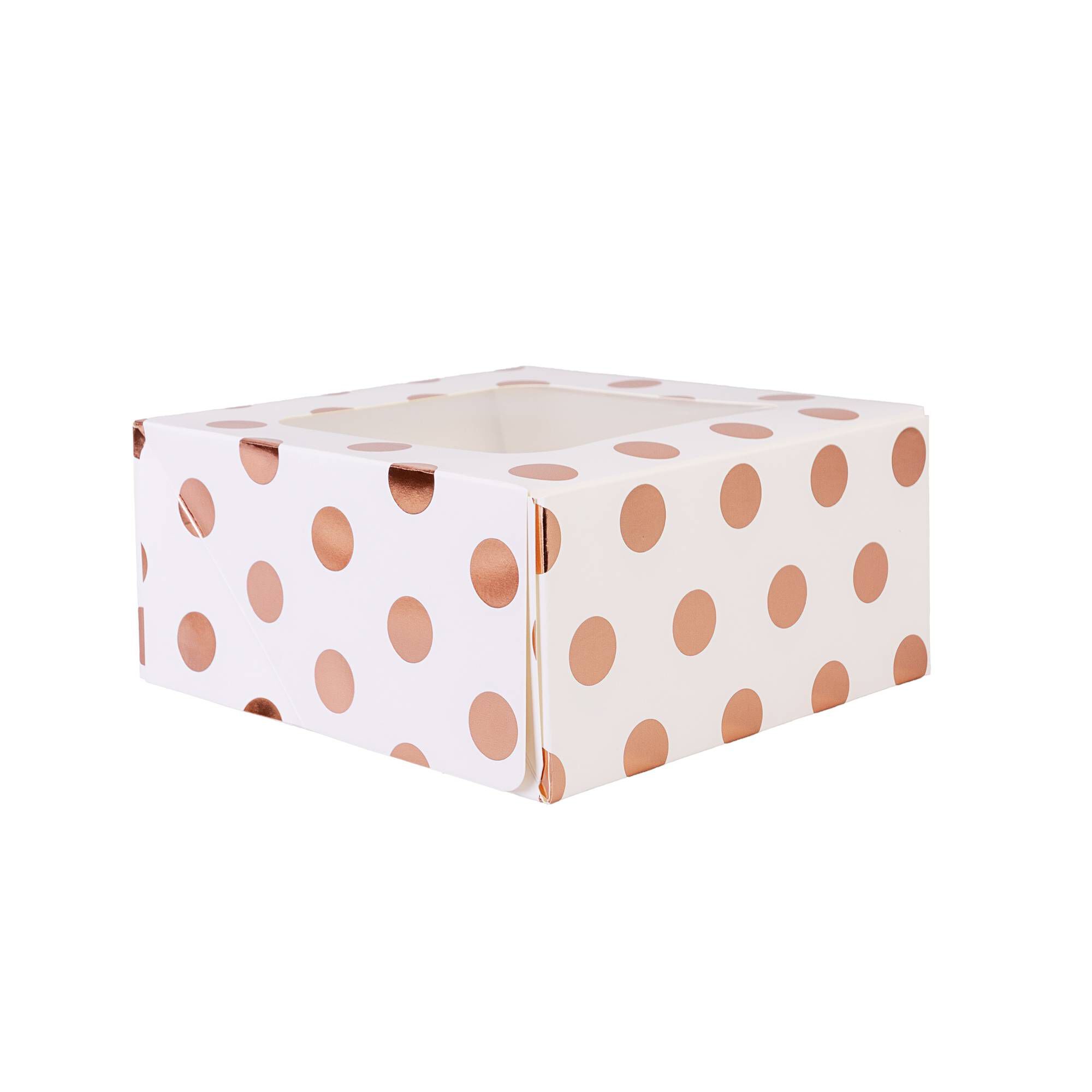 Rose Gold Polka Dot Small Treat Boxes 2 Pack 2 Rose Gold Polka Dot Small Treat Boxes 2 Pack
