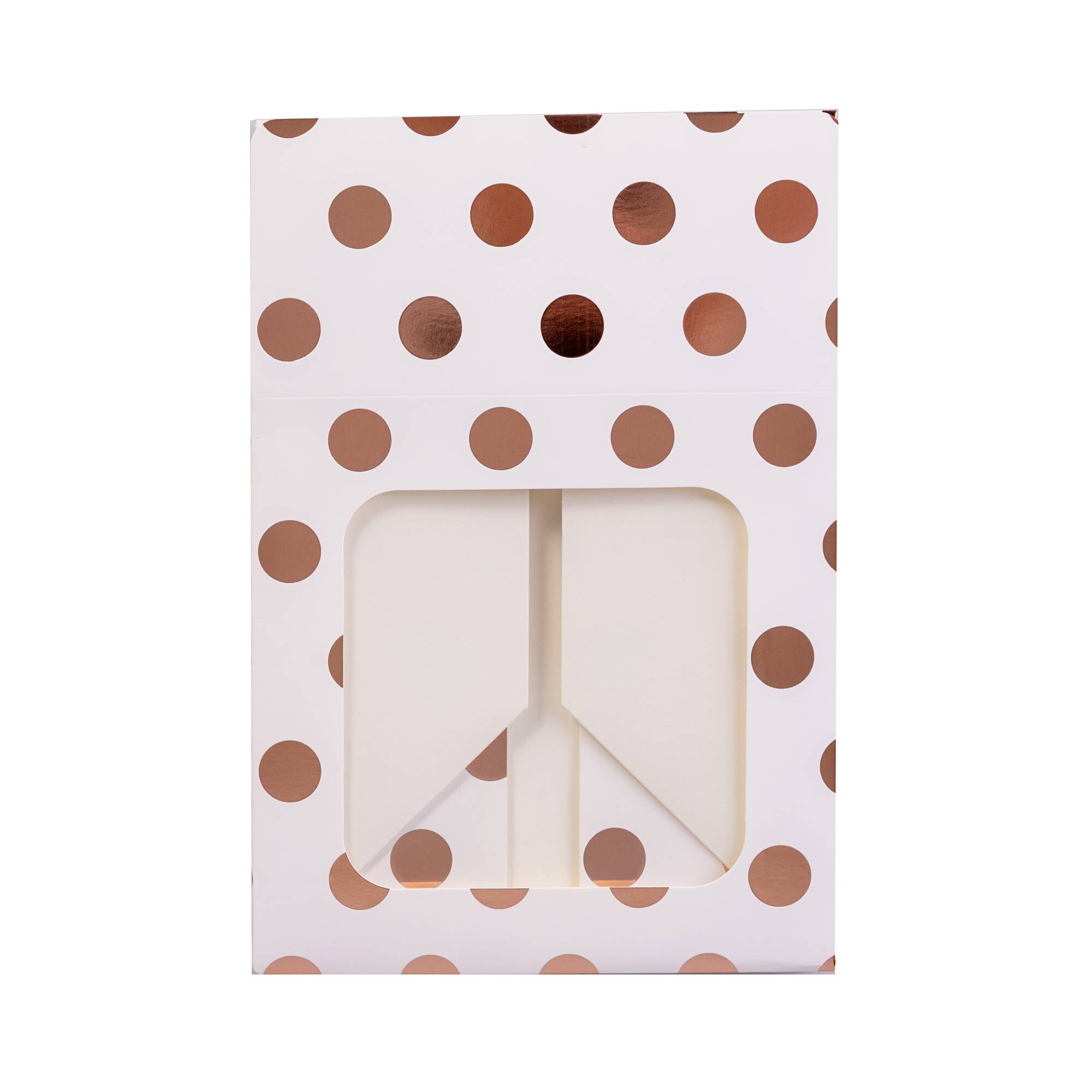 Rose Gold Polka Dot Small Treat Boxes 2 Pack 5 Rose Gold Polka Dot Small Treat Boxes 2 Pack