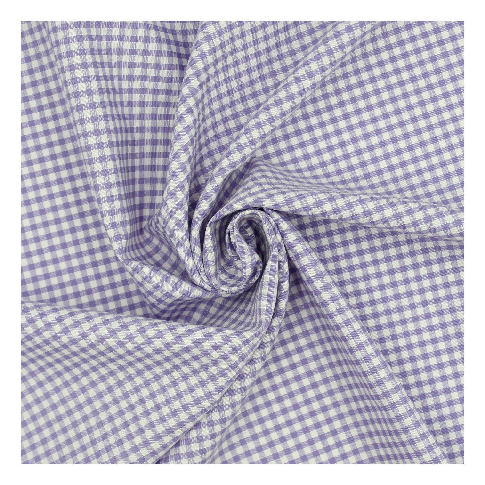 Lilac 1/8 Gingham Fabric by the Metre 1 Lilac 1/8 Gingham Fabric by the Metre