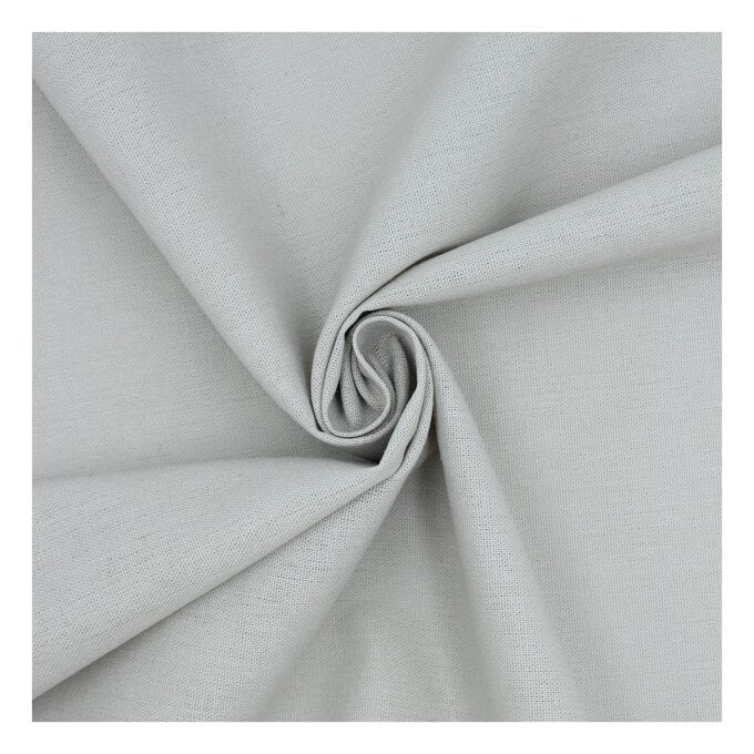 Silver Linen Blend Fabric by the Metre 1 Silver Linen Blend Fabric by the Metre