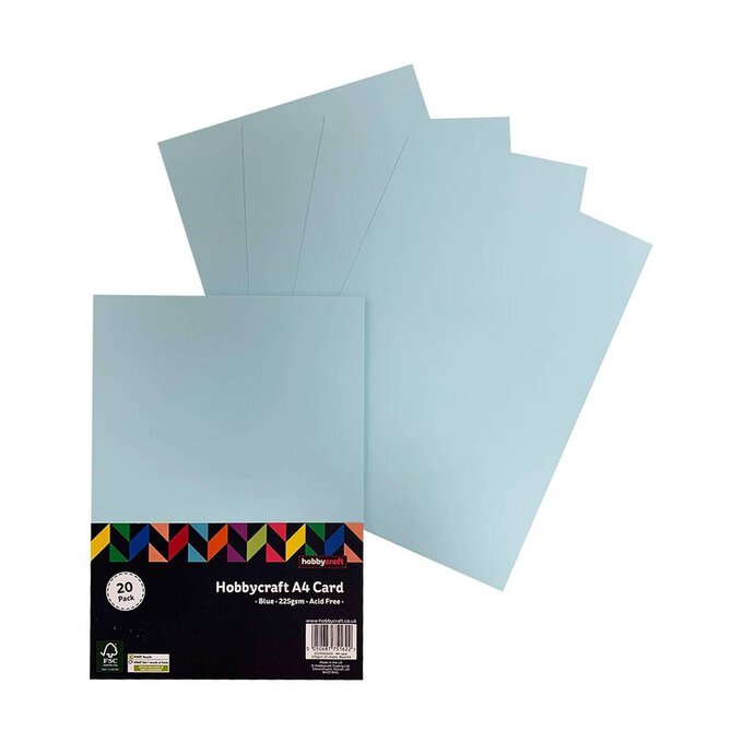 Blue Card A4 20 Pack