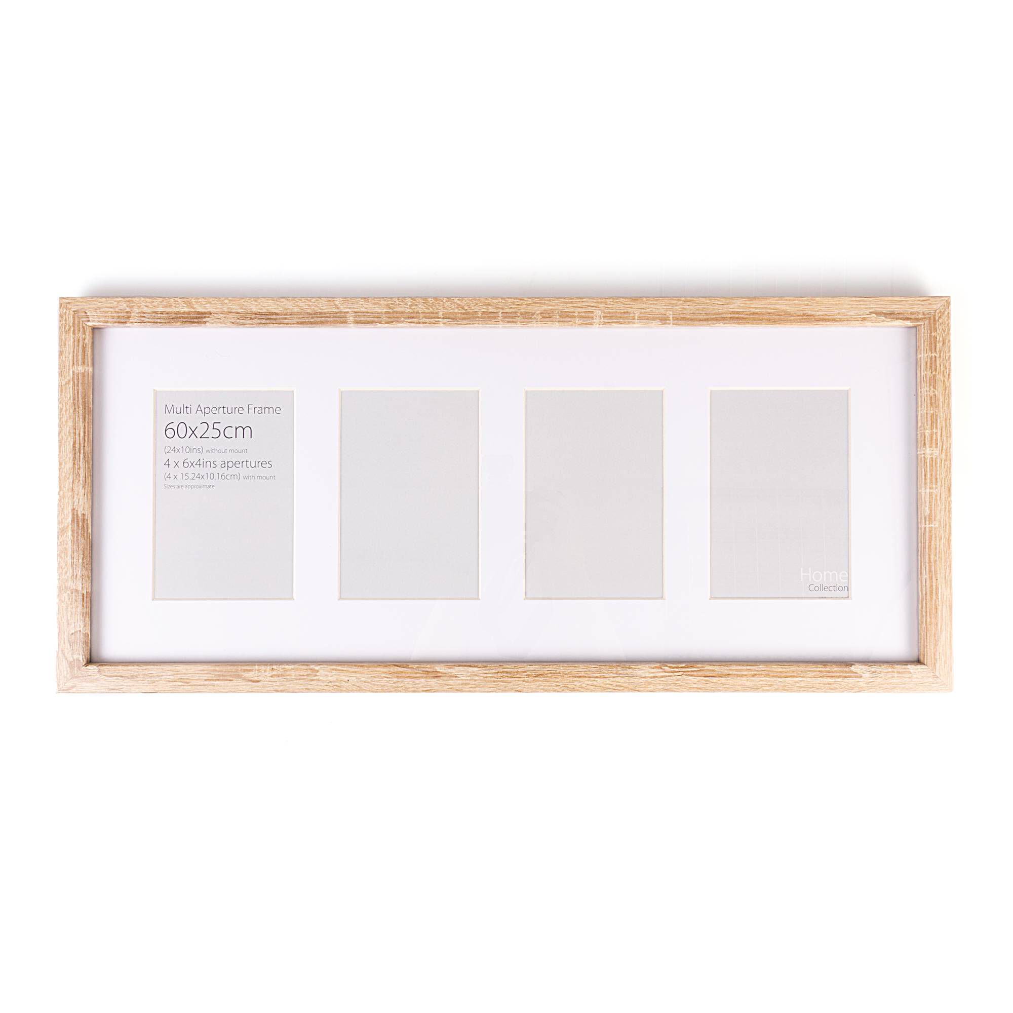 Light Oak Multi Aperture Frame 60cm x 25cm 