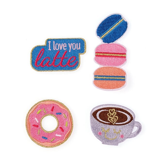 Afternoon Tea Iron-On Patches 4 Pack 1 Afternoon Tea Iron-On Patches 4 Pack