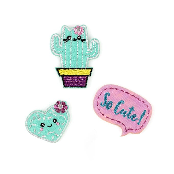 Cactus Iron-On Patches 3 Pack 1 Cactus Iron-On Patches 3 Pack
