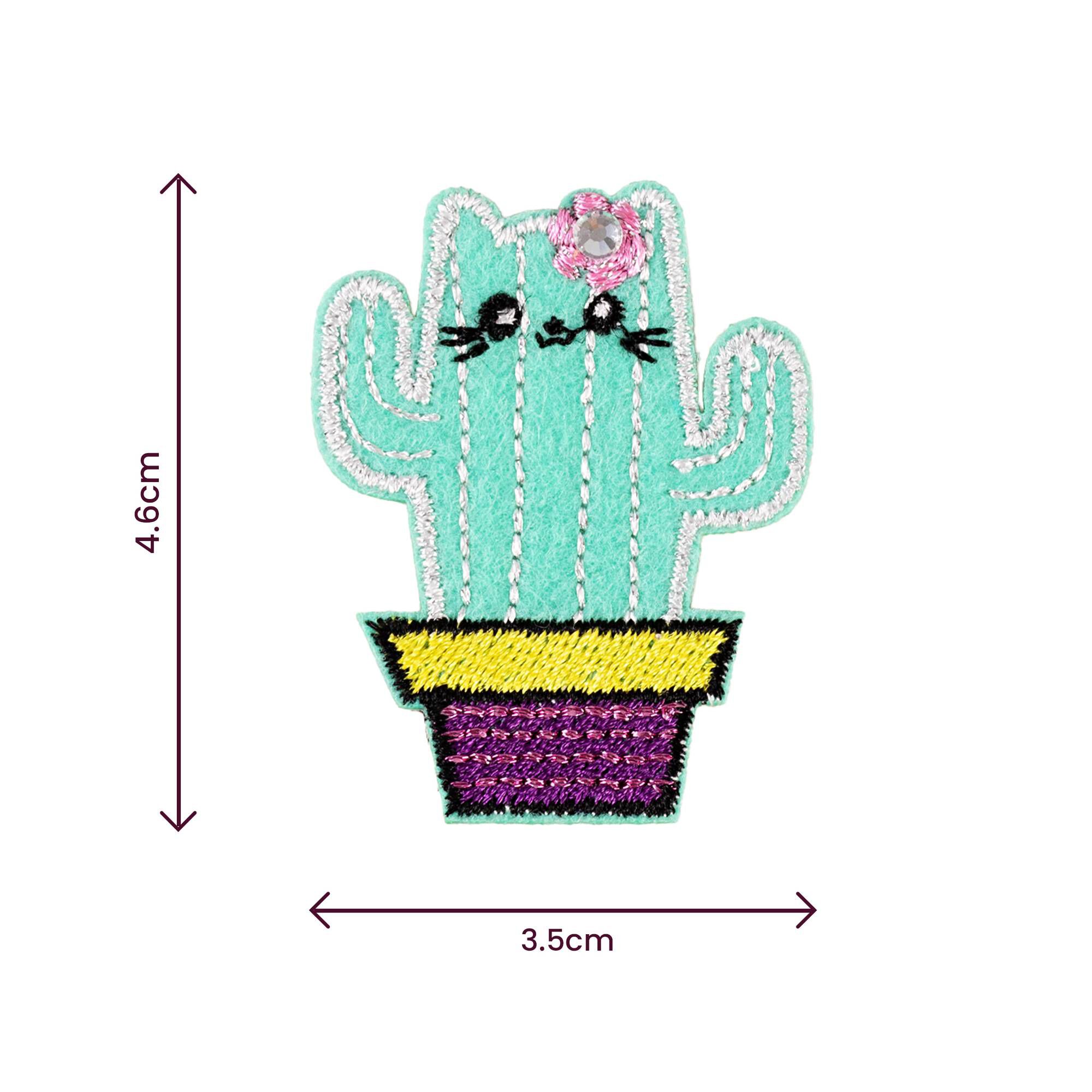 Cactus Iron-On Patches 3 Pack 3 Cactus Iron-On Patches 3 Pack