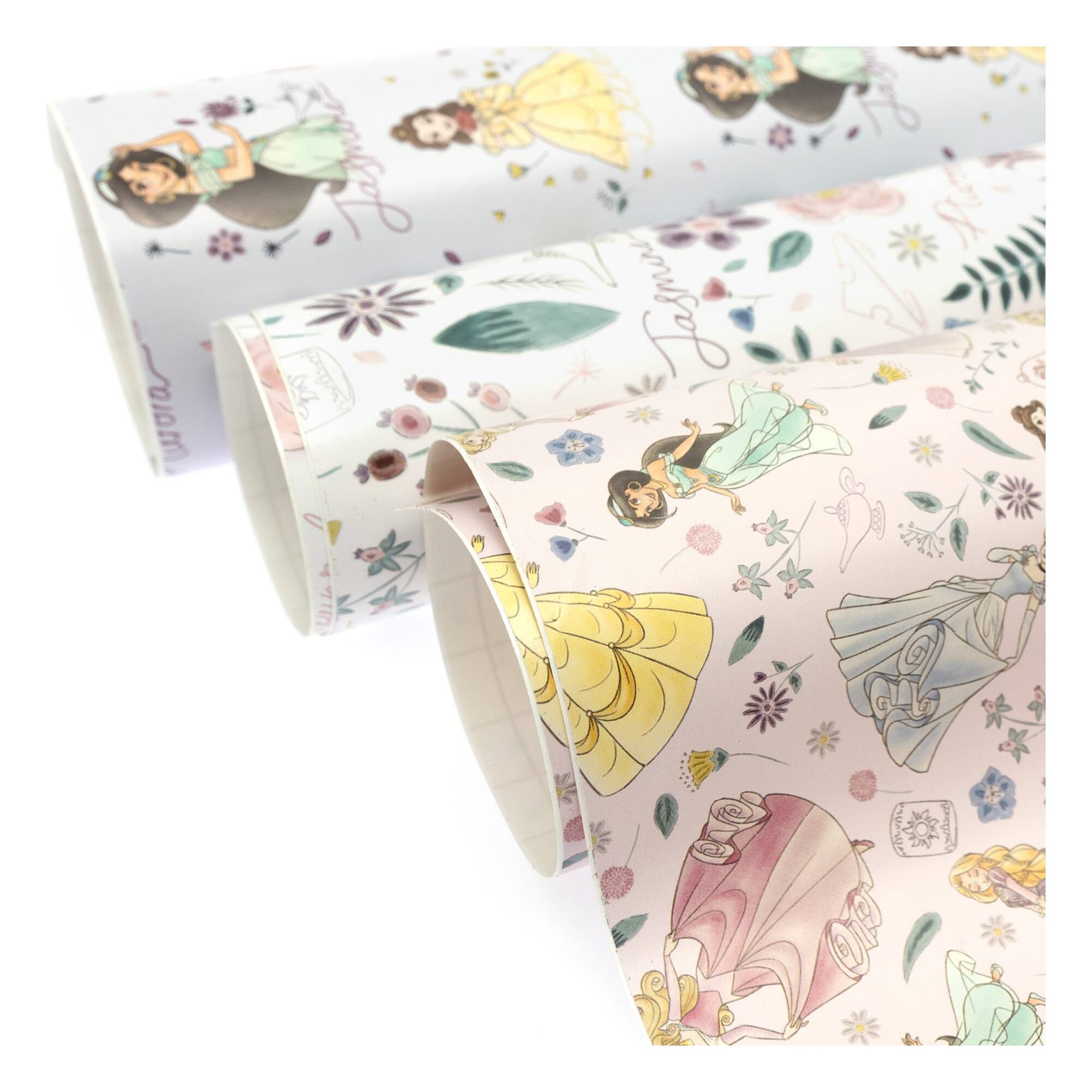 Disney Princess Floral Permanent Vinyl 12 x 12 Inches 3 Disney Princess Floral Permanent Vinyl 12 x 12 Inches