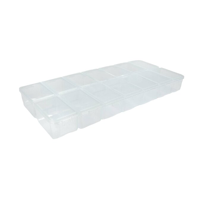 Clear Bead Storage Box 14 Compartments 1 Clear Bead Storage Box 14 Compartments