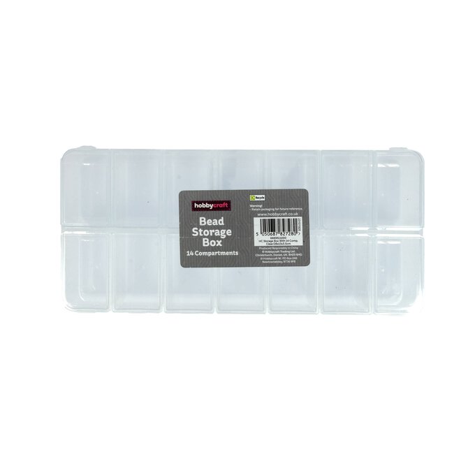 Clear Bead Storage Box 14 Compartments 4 Clear Bead Storage Box 14 Compartments