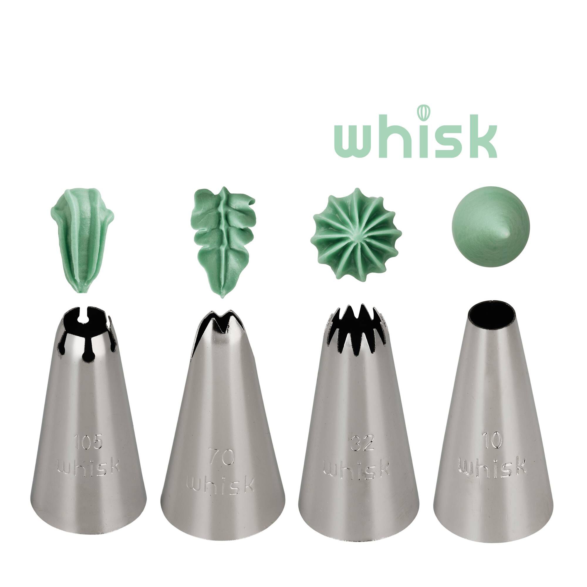 Whisk Border Tip Set 4 Pack 1 Whisk Border Tip Set 4 Pack