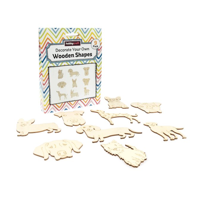Decorate Your Own Dog Wooden Shapes 9 Pack 1 Decorate Your Own Dog Wooden Shapes 9 Pack