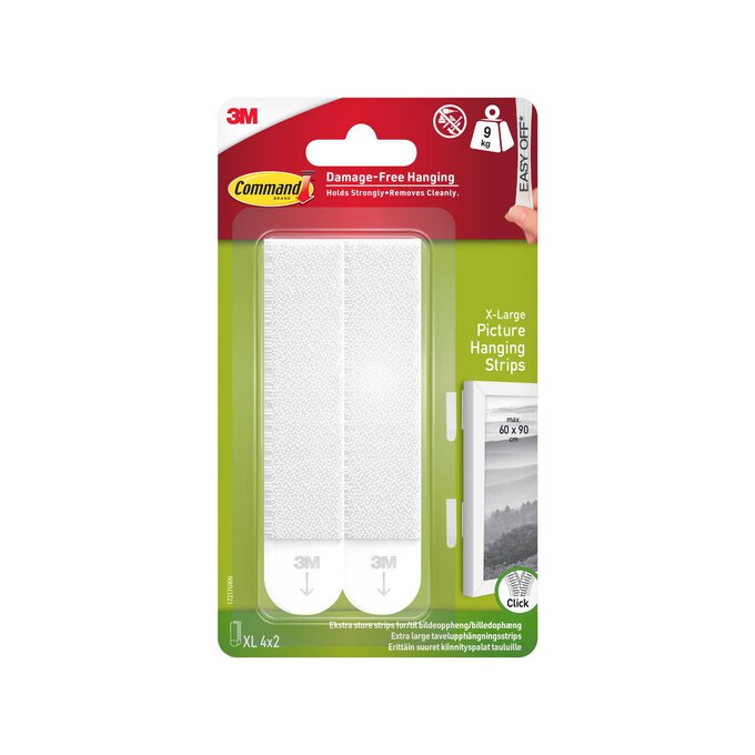 Command Extra Large Picture Hanging Strips 4 Pieces