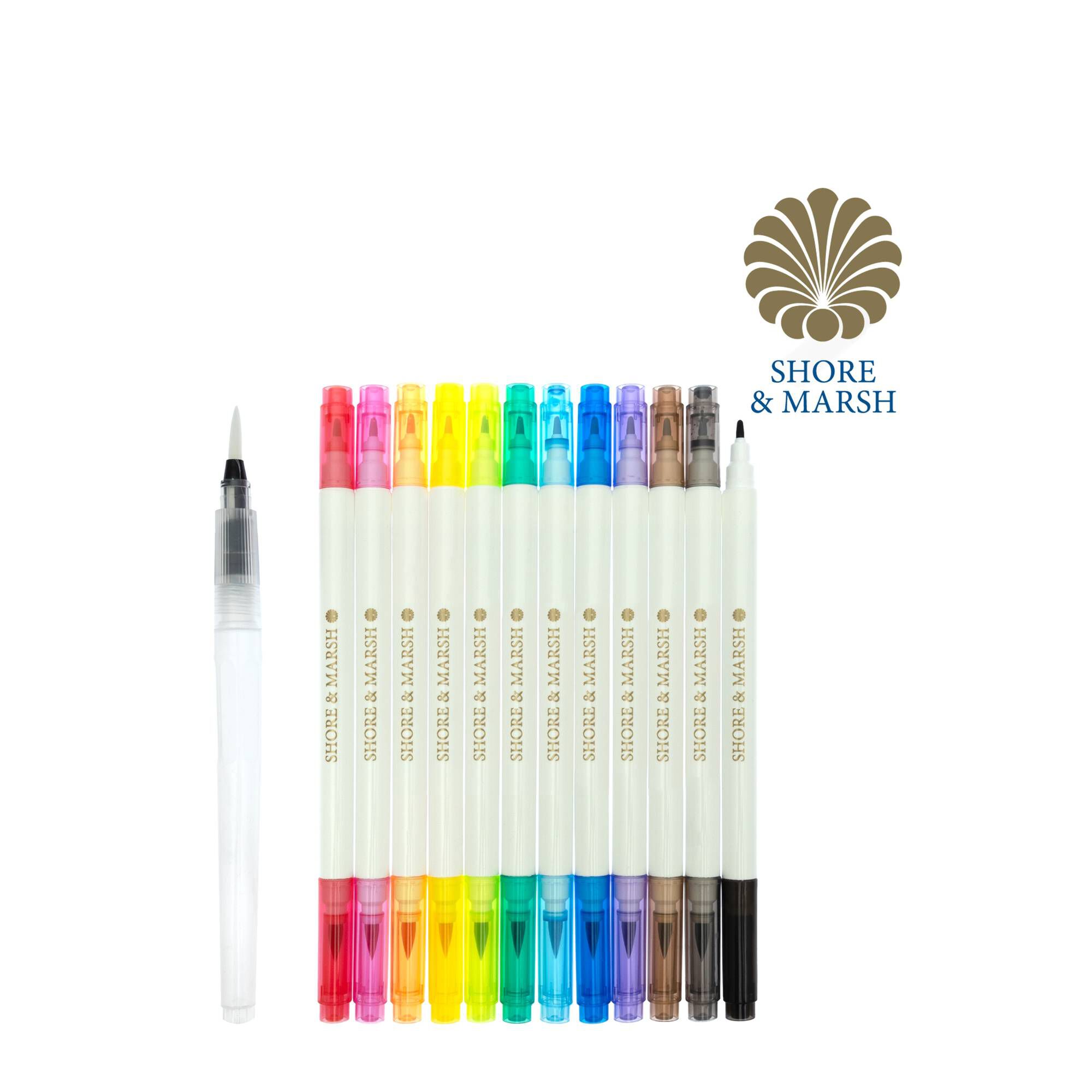 Shore & Marsh Watercolour Brush Pen Set 13 Pieces 1 Shore & Marsh Watercolour Brush Pen Set 13 Pieces