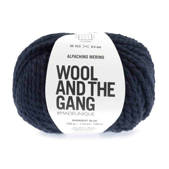 Wool and the Gang Midnight Blue Alpachino Merino 100g 1 Wool and the Gang Midnight Blue Alpachino Merino 100g