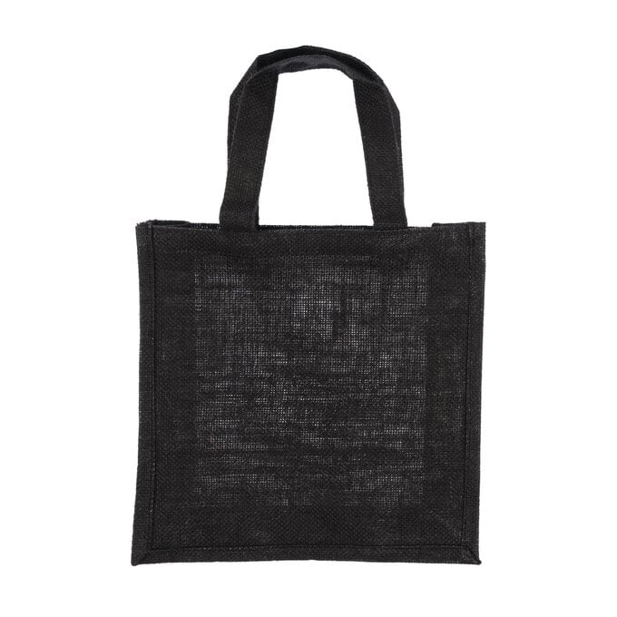 Black Jute Bag 28cm x 28cm x 10cm 2 Black Jute Bag 28cm x 28cm x 10cm
