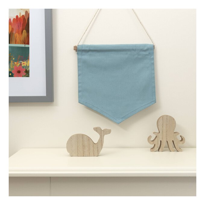 Pale Turquoise Canvas Banner 19cm x 22cm 2 Pale Turquoise Canvas Banner 19cm x 22cm