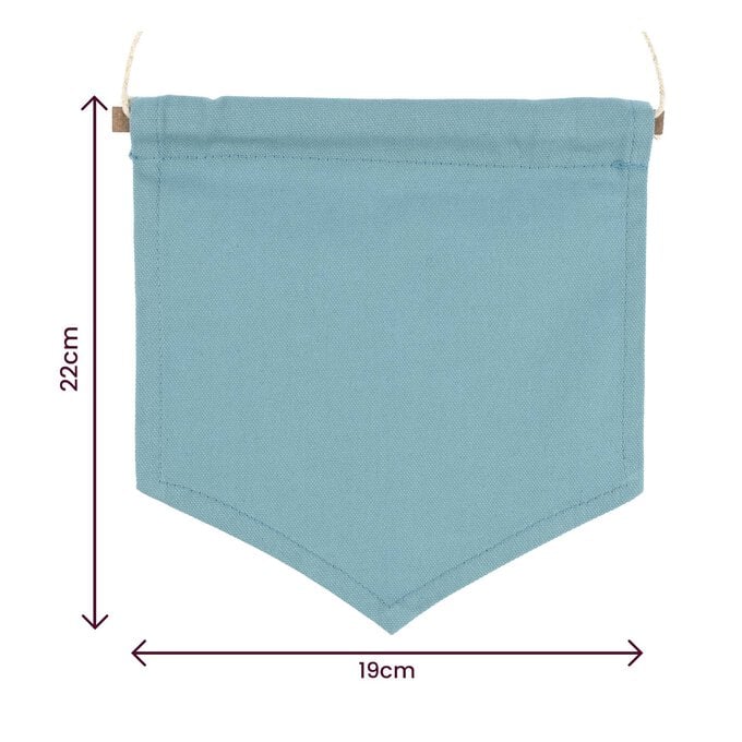 Pale Turquoise Canvas Banner 19cm x 22cm 4 Pale Turquoise Canvas Banner 19cm x 22cm