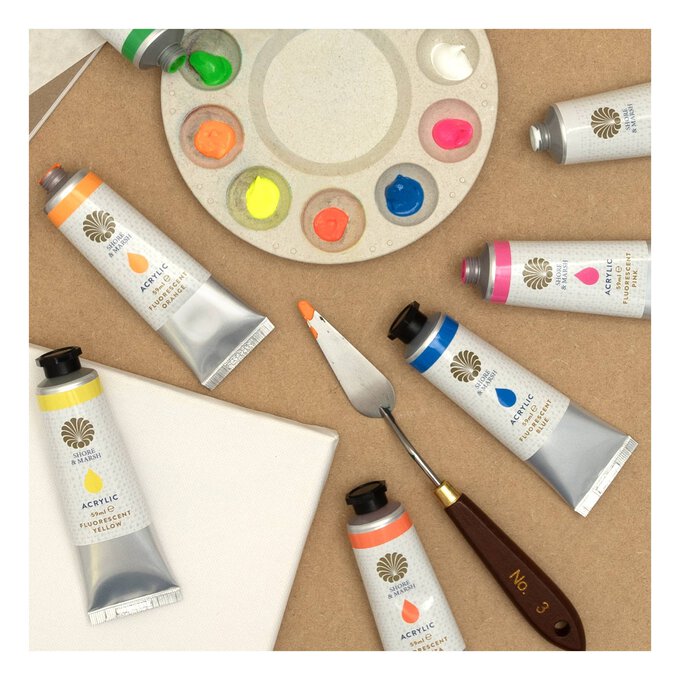 Shore & Marsh Fluorescent Magenta Acrylic Paint 59ml 4 Shore & Marsh Fluorescent Magenta Acrylic Paint 59ml