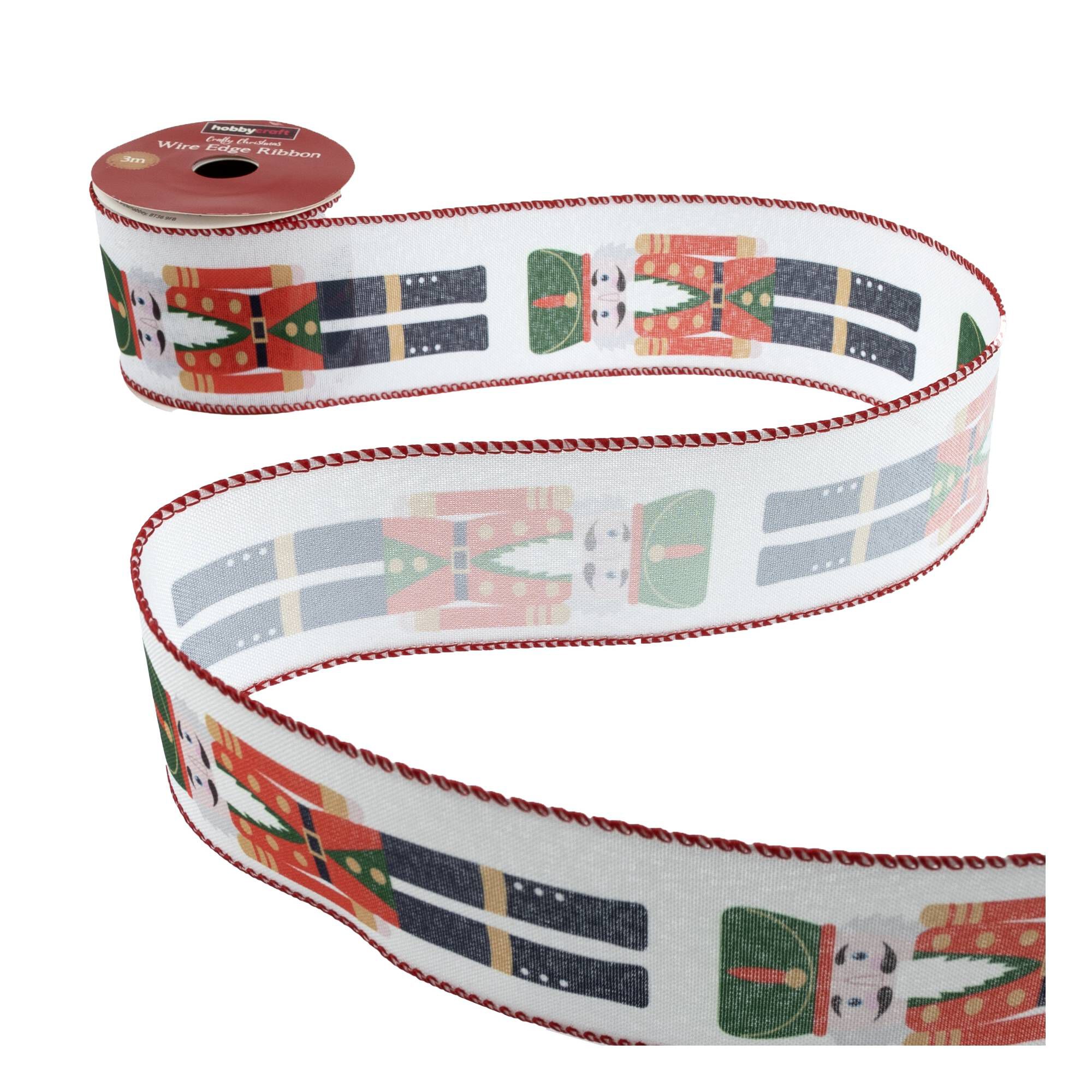 Nutcracker Wire Edge Ribbon 63mm x 3m