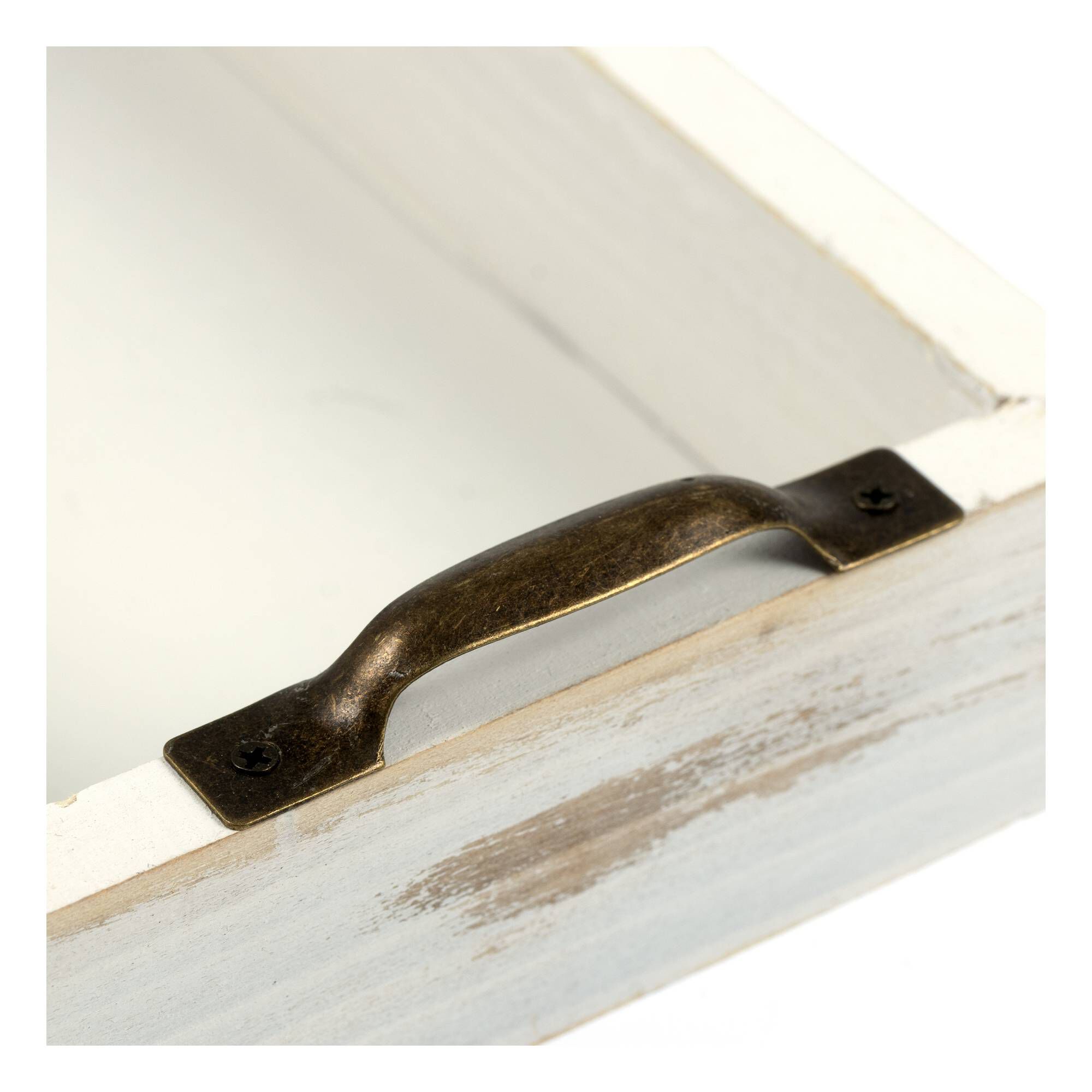 White Wooden Rectangular Tray 30cm x 12cm x 5cm 3 White Wooden Rectangular Tray 30cm x 12cm x 5cm